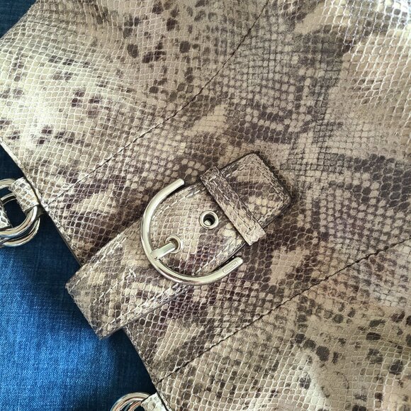 Mint Condition Y2K COACH F19679 Soho Pythoin Embossed Leather Shoulder/ Tote Bag - Picture 9 of 14